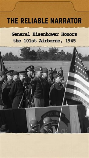 General Eisenhower Honors the 101st Airborne, 1945 #ww2 #history #fyp