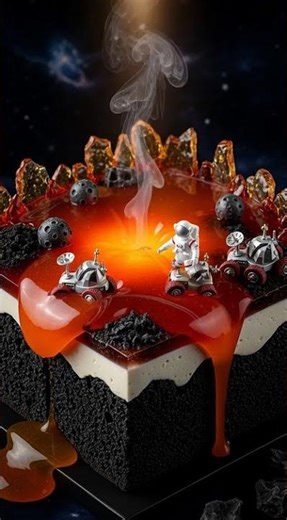 #MeteorCrater #JellyCake This MINI Meteor Impact World on Cake Is INSANE 🚀🔥 Jelly Explosion