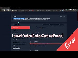 Laravel Carbon\\Carbon::setLastErrors() | Fix HR