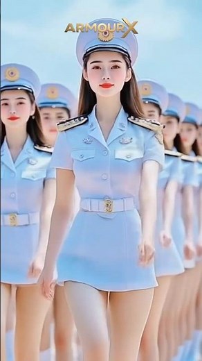 “Flawless in White: Stunning Female Soldiers on Parade!” #militaryparade #military #viral