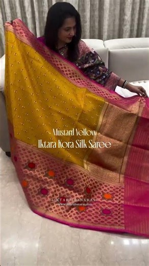 ✨💛 MUSTARD YELLOW MAGIC — IKTARA KORA SILK SAREE 💛✨