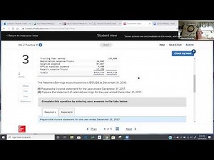 Income Statement and Retained Earning Statement Practice