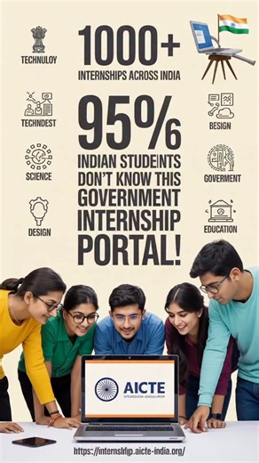 Piyush Sharma on Instagram: "🚨 GOVT INTERNSHIPS for ALL STUDENTS! 💰 Get Stipend + Certificate from the official AICTE Internship Portal. 📌Comment - “INTERNSHIP” 📥 and send/DM me this reel. I’ll directly send you the link.🚀 ✅ Why use the AICTE Portal? Government-Backed: Opportunities from Ministries (MoHUA, NHAI), PSUs, and top companies. Massive Listings: Over 77 Lakh+ listings across India, spanning various domains. Stipend & Certificate: Find paid internships and get a nationally recogniz