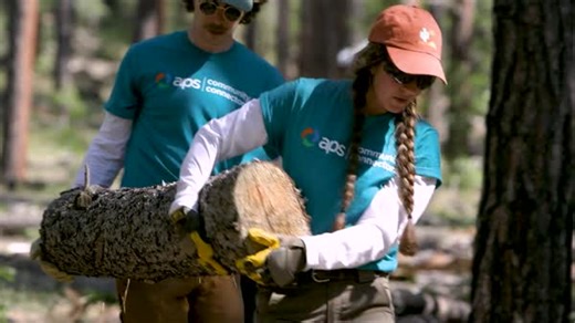 38 reactions · 11 shares | Today, APS employee volunteers are working with community partners like Ancestral Lands Conservation Corps and U.S. Forest Service to transform fire prevention efforts into a source of warmth for Indigenous homes through the National Forest Foundation Wood for Life program. Take a look! | Arizona Public Service - APS | Facebook