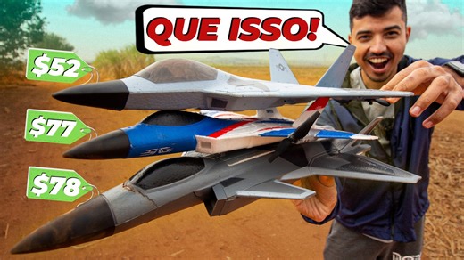 Qual o Melhor Jato RC Testamos Wltoys A180, SG F22 e J20 Fighter!