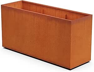 Plantercraft Extra Large Rectangular Planter for Outdoor Plants – 72x24x36 Corten Steel Planter Box for Patios, Decks & Privacy Screens | Heavy Duty Metal Planter Rectangle