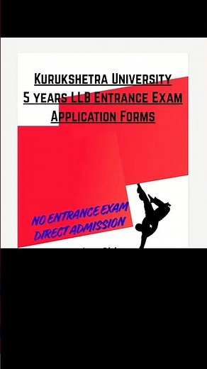 Kurukshetra University BA LLB 2026 Admission Important Dates
