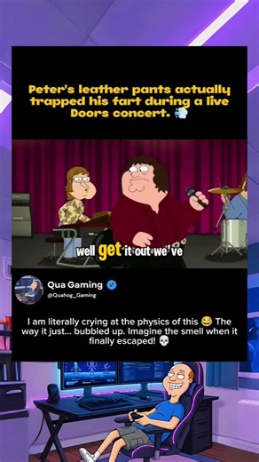 Peter Griffin’s Leather Pants Fail is the Funniest Thing Ever! 🎸💨 #usa #petergriffin #familyguy