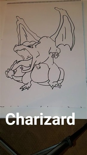 CHARIZARD DRAWING UPSIDE DOWN 🔥🔥😎🔥🔥