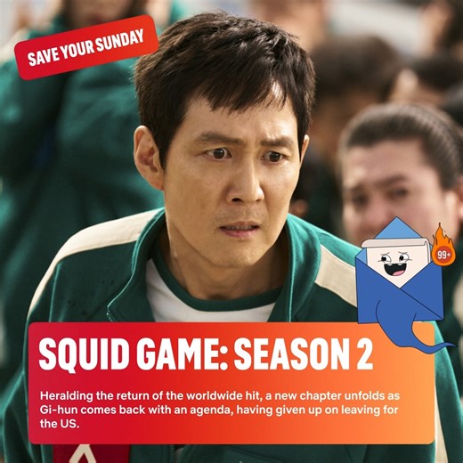 149K views · 222 reactions | You can't escape the game, but you can escape the Sunday scaries with Season 2 ⏹️⏺️  Squid Game: Season 2 | Netflix | Facebook