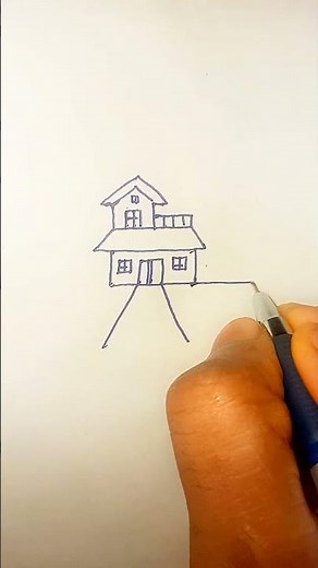 how to draw a house | drawing roof | house drawing plan | easy drawing | #shortvideo #shorts #house