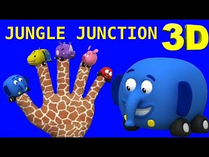 Jungle Junction Finger Family | Animals Finger Family Nursery Rhyme | Finger Family Songs 3D