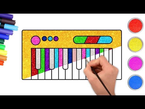 ✏️How to Draw a Musical Keyboard⌨️✏️ | Step-by-Step Drawing for Kids! Chiki Doodle