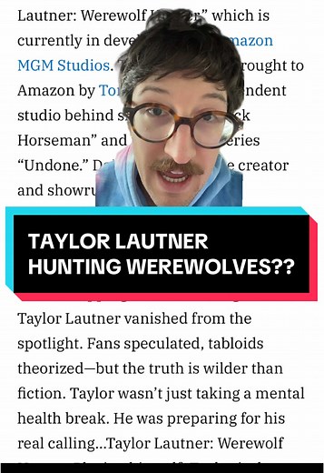 Taylor LAUTNER: Werewolf Hunter might just save the industry. #taylorlautner #twilight #jacob #werewolf #hunter #tv