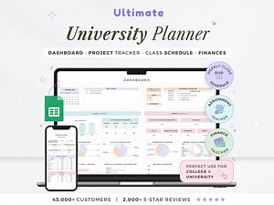 University Planner Spreadsheet Student Template Google Sheets Student Planner College Assignment Tracker Task Class Timetable Study Planner - Etsy Australia