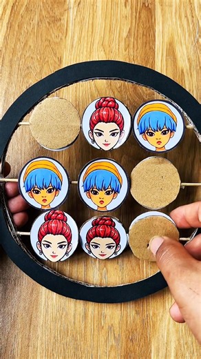 kpop saja boys cardboard flip challenge game #papercraft