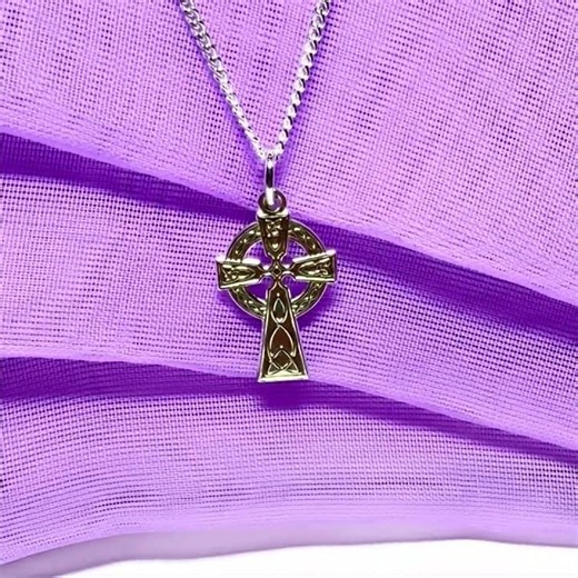 Sterling Silver Celtic Cross Including Chain