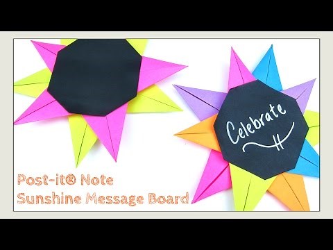 Paper Crafts - DIY Post-it® Note Crafts - Sunshine Message Board