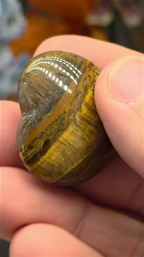 Tiger's Eye Gemstone Heart #crystals #tigerseye #heart #rockshop