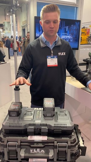 23K views · 694 reactions | Check out some of the new tools from @flexpowertools they are delivering on the promise of new tools and this charger can speed charge 4 batteries at once  #tools #toolsinaction #flextools | Tools in Action | Facebook