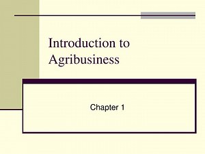 Introduction to Agribusiness - SlideServe