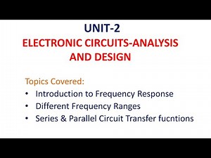 Introduction to Frequency Response | Frequency Response Explained | ECA | ECAD | Unit-2-1
