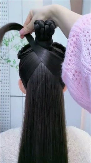 Elegant Braided Top Knot Bun 💫 | Sleek & Stylish Hair Tutorial 🔥 #Hairstyle90s