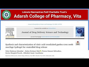 Citric Acid Crosslinked Hydrogel Research