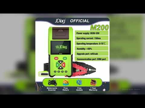 JDiag M200 Motorcycle Diagnostic OBD2 Scanner Moto Fault Code Reader Battery Tester Motoscan Tool Fo
