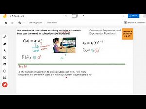 Geometric Sequences and Exponential Functions