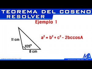 Teorema de Coseno | Resolver ejemplo 1