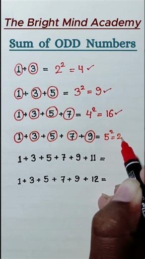 SUM of ODD Numbers | #maths #mathstricks