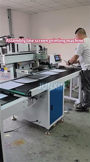 Assembly line screen printing machine #machine #factory#screenprintmachine#board#sheet#panel