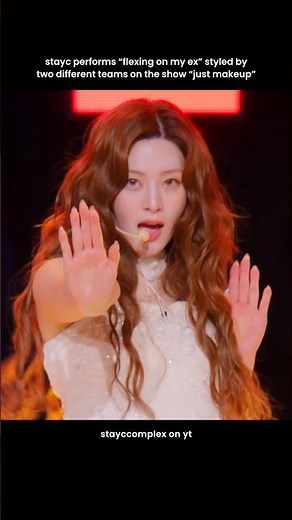 STAYC performs Flexing On My Ex on Just Makeup #stayc #스테이씨 #kpop #kpopshorts #trending #makeup #ive