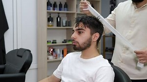 Hairdresser Putting On Special Paper Collar Stock Footage Video (100% Royalty-free) 1099451851 | Shutterstock