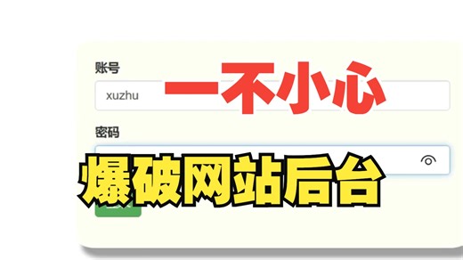一不小心爆破网站后台，很刑很可拷；黑客是如何黑进网站后台的？网络安全/黑客技术/渗透测试