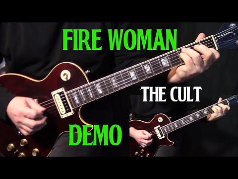 performance | how to play "Fire Woman" on guitar by The Cult | rhythm & solo guitar lesson tutorial