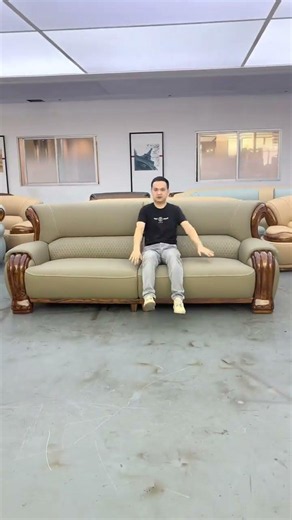 Ultimate Comfort Test Luxury Leather Sofa #Shorts #Furniture