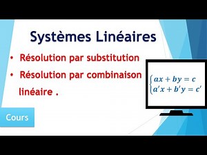 systèmes de 2 équations à 2 inconnues : méthodes de substitution et combinaison linéaire . 3ème