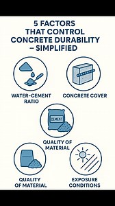 5 #Factors that Control #Concrete #Durability #Construction #CivilEngineering #structuralengineering #facebookreelsviral #facebookreel #facebookpost #reelschallenge #reelsfypシ #reelsfbシ | The Civil Engineering