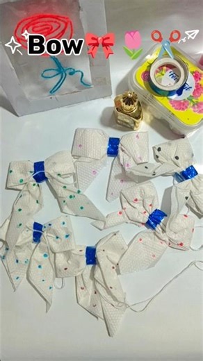 diy aesthetic room decor 🎀💫🌷 #diy #viral #shorts #viral shorts#room decor #tissue craft#bow#fry#easy