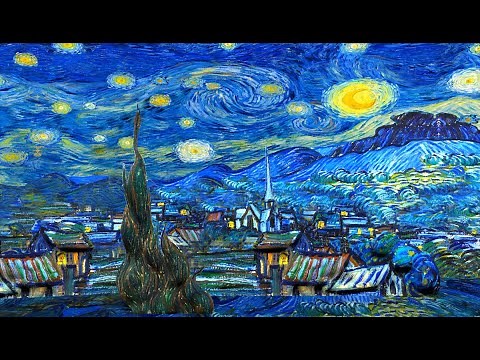 Starry Night: 3D Model of a Painting by Vincent Van Gogh