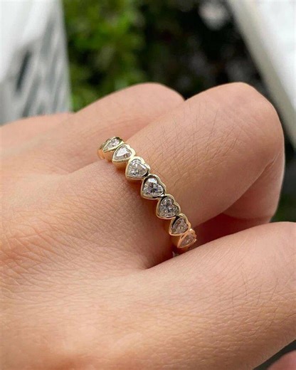 Gold Eternity Ring Setting, Scalloped Diamond Band, Empty Semi Mount Wedding Band, Stackable Gold Ring for Women - Etsy