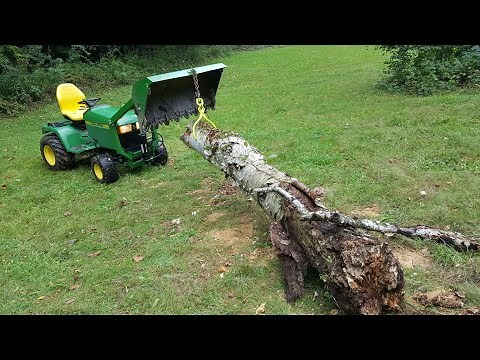 John Deere 445 and Little Buck Loader with Hooks and Log Tongs to Lift and Drag (425, 455, X-Series)