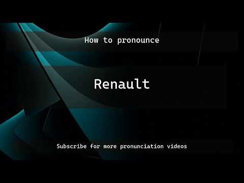How to pronounce Renault