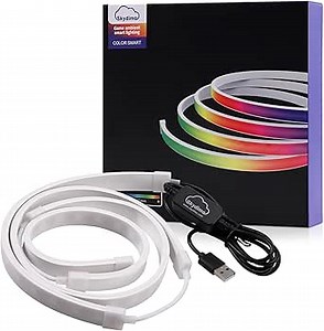 Game Ambient Smart Lighting, Gaming Monitor LED Backlight, LED Ambient Lights for Computers Screen Color & Music & Game Sync LED Strip Lights via Software Control (24“ Screen)