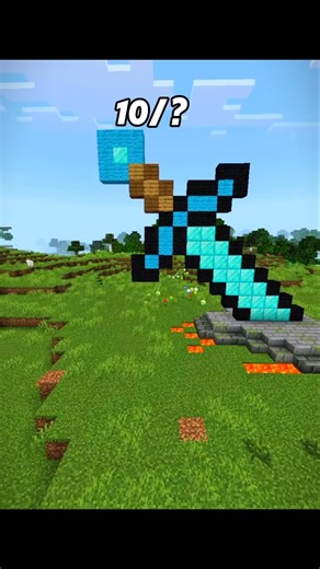 Minecraft Diamond Sword Statue – EPIC BUILD 😱 #minecraft #shorts #viral
