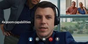 CA Essential Webcam Flex (WC-Flex) – Multi-function HD webcam with three mounting positions, Center View for better eye contact, Table View for desktop sharing and Traditional View on top of a monitor