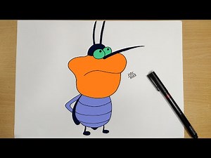 How to draw Dee Dee || Easy drawing || Oggy and the cockroaches