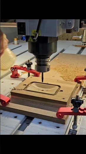 Machining a soap dish on 2 sides using a TAF-C CNC Router 🤩 #homemadecnc #cncrouter #cnc #cncmill...